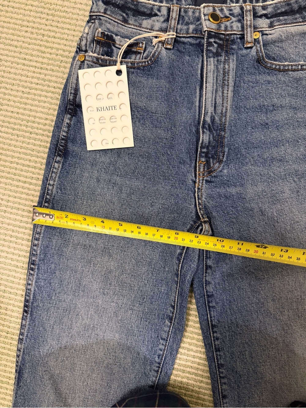 KHAITE Light Blue High-Rise Cropped Jeans - Picture 8 of 10